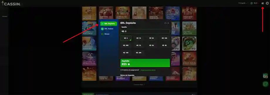 Como fazer um depósito?