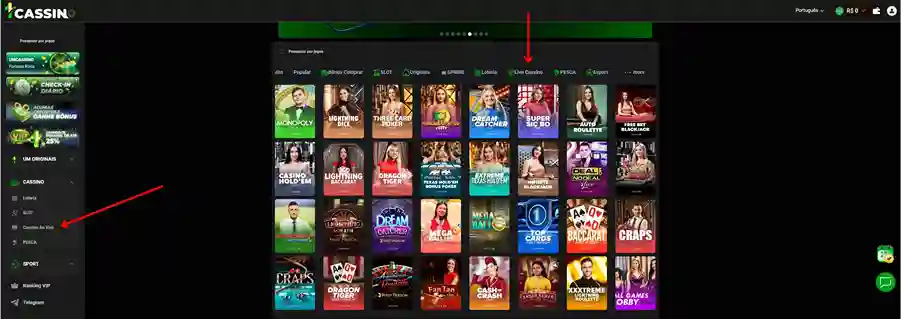 Live Casino no Umcassino